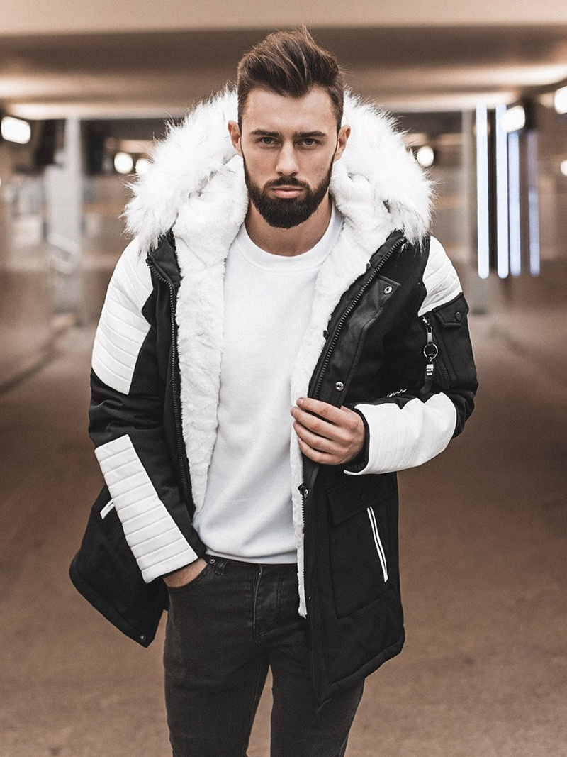 Куртка зимова чоловіча Чорно-Бiла OZONEE O/5832