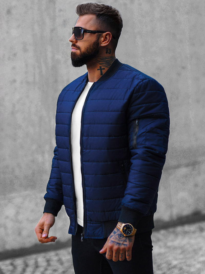 Kurtka bomberka męska granatowa OZONEE JS/MY02Z