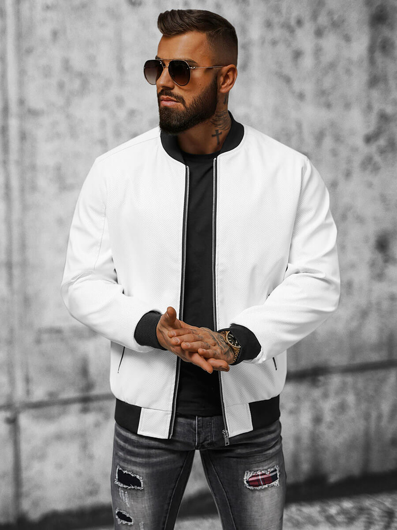 Чоловіча шкіряна куртка Бiла OZONEE N/7110/8