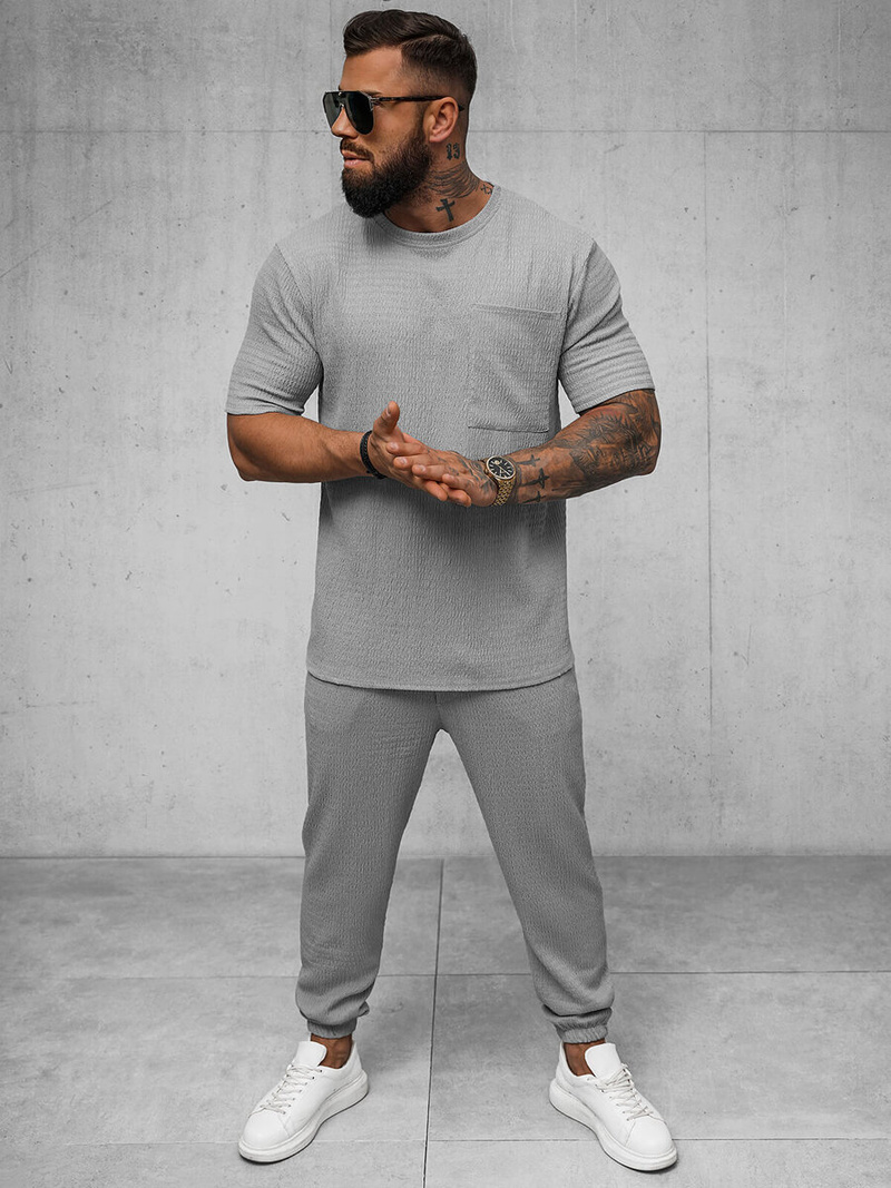 Spodnie dresowe męskie szare OZONEE O/K960SP