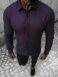 Чоловіча сорочка Ультрамаринова OZONEE O/4022Z