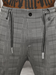 Чоловічий комплект чорний - піджак та штани чінос OZONEE O/3C107