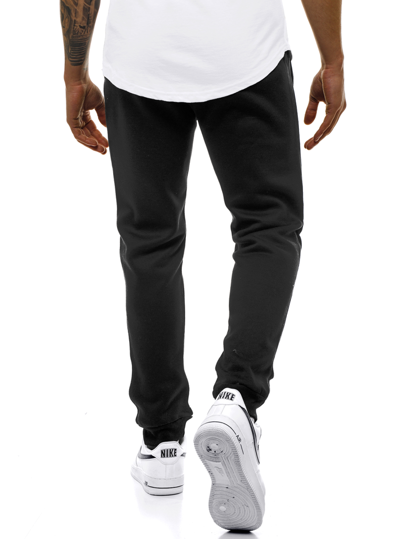 Spodnie dresowe męskie czarne js/xw03