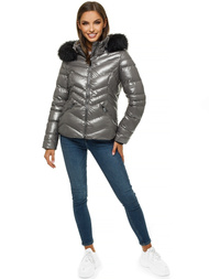 Куртка жіноча срібляста OZONEE JS/M23068/3