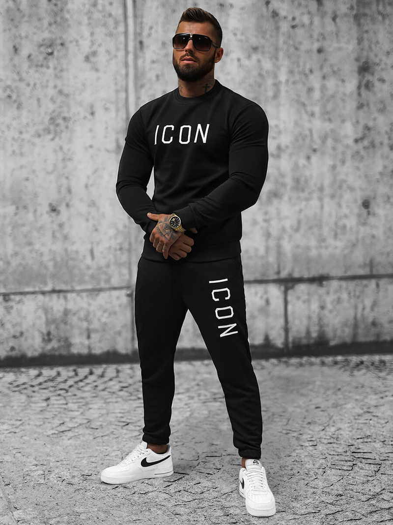 Komplet dresowy męski czarny 20