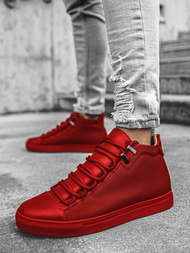 Sneakersy wysokie czerwone OZONEE G/222