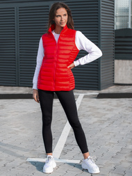 Kamizelka damska pikowana czerwona OZONEE JS/M23038/270Z