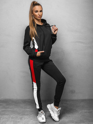 Bluza z kapturem damska czarna OZONEE JS/JK88125/3