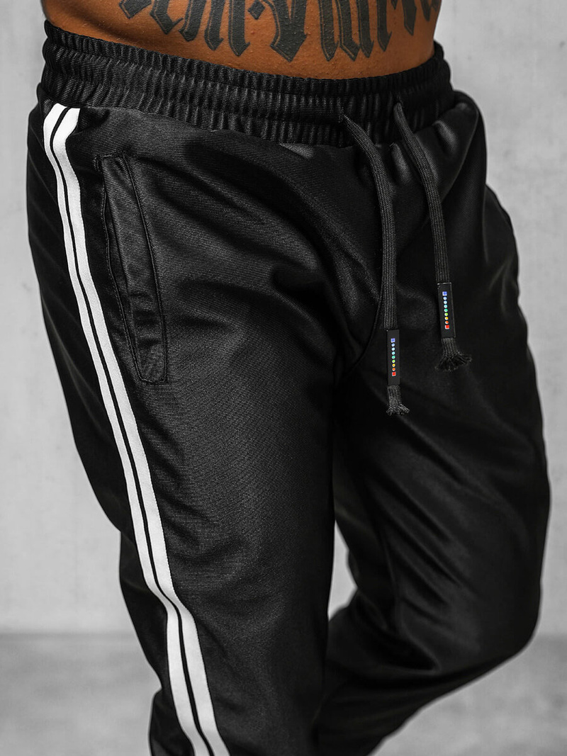 Komplet dresowy męski czarny OZONEE O/3C103/9