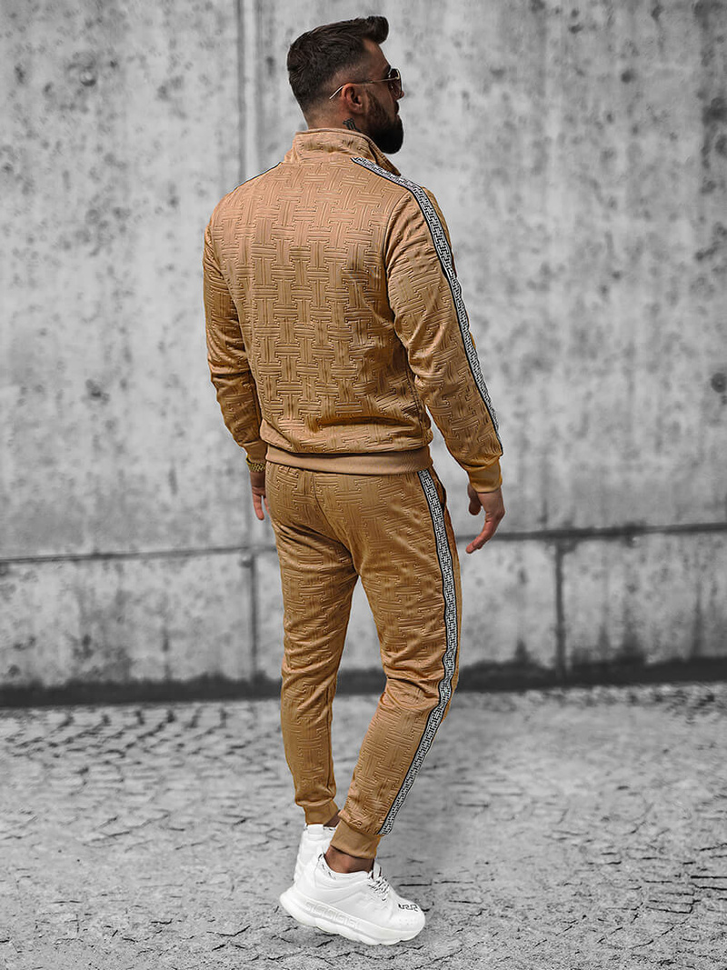 Komplet dresowy męski beżowy OZONEE O/3A163