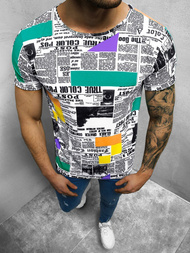 T-Shirt męski z nadrukiem kolorowy OZONEE O/BL49