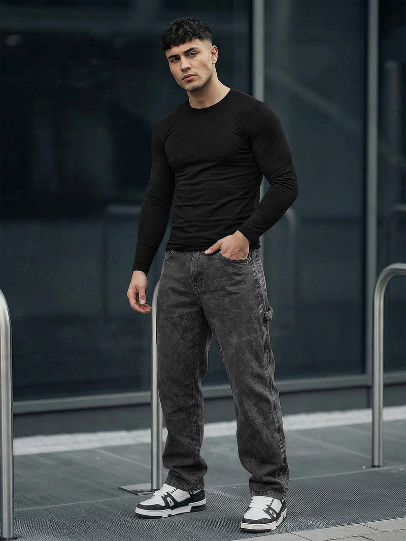 Чоловічі джинси Графітові OZONEE O/KK2828/5Z