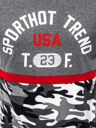 T-Shirt męski grafitowy OZONEE JS/SS10983Z