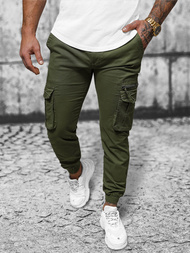 Spodnie męskie chino joggery zielone OZONEE NB/MP0201MV
