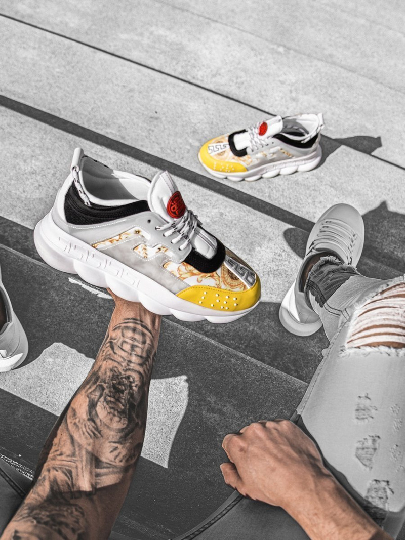 Sneakersy biało-żółte OZONEE G/2020