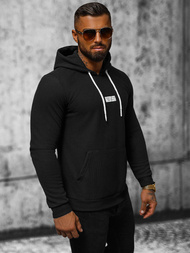 Bluza z kapturem męska czarna OZONEE O/TB2216