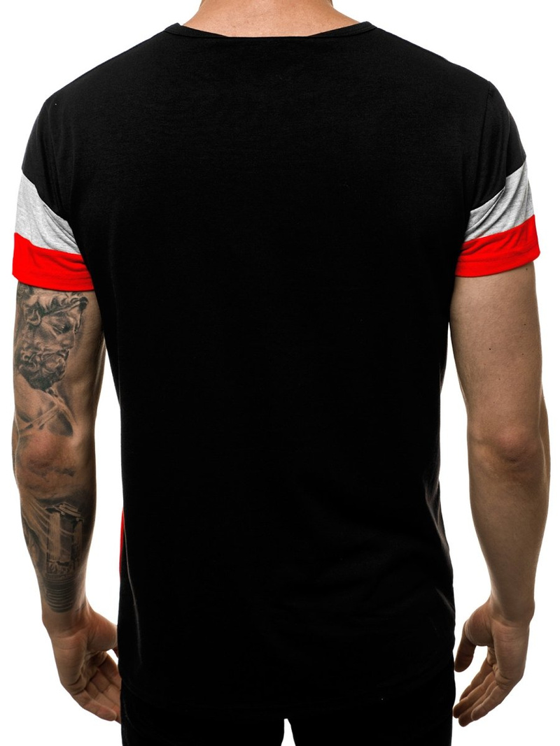 T-Shirt męski czarny OZONEE JS/KS1974