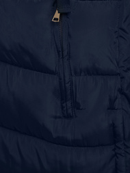 Kamizelka damska długa pikowana z kapturem granatowa OZONEE O/81276