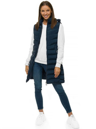 Стьобаний жіночий жилет Темно-Синя OZONEE N/6811/2