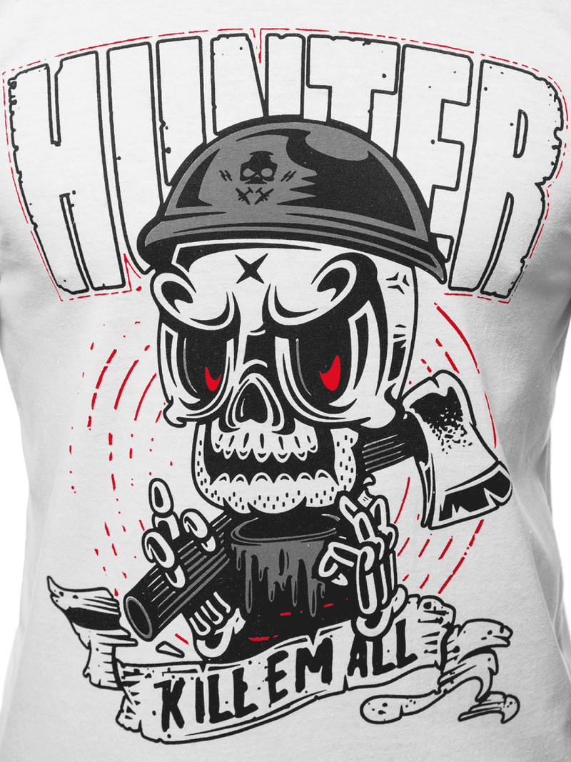 T-Shirt męski z nadrukiem biały OZONEE O/BL73