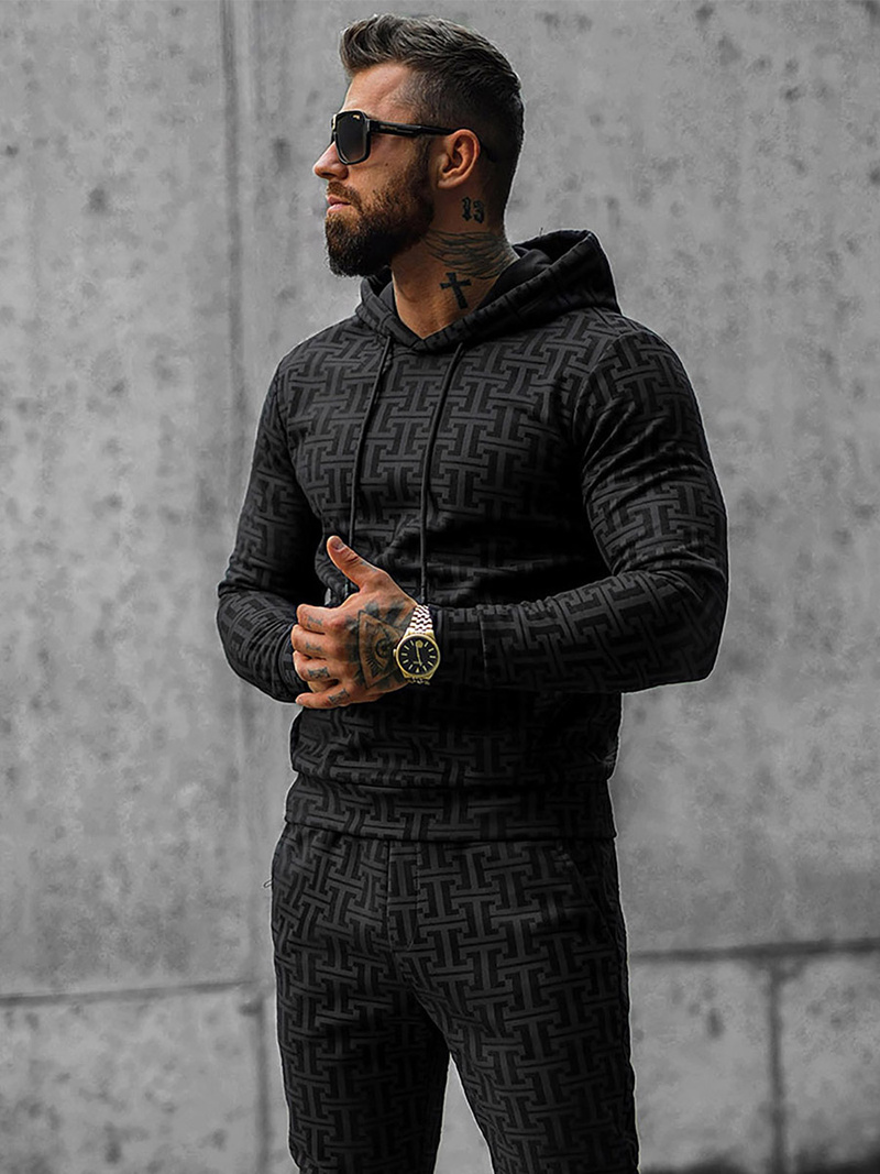 Спортивний костюм чоловічій Чорний OZONEE O/D7263/9102