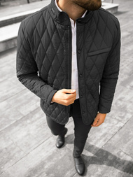 Kurtka przejściowa męska czarna OZONEE JS/22M111/1