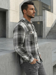 Сорочка Чоловіча Чорно-Бiла OZONEE NB/MC728N/4Z