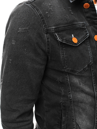 Kurtka jeans męska czarna OZONEE G/600