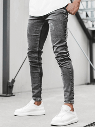 Spodnie jeansowe męskie grafitowe OZONEE O/4488/01