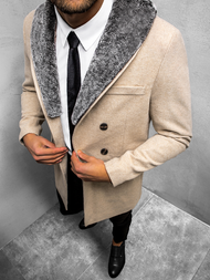 Płaszcz męski beżowy OZONEE O/5626