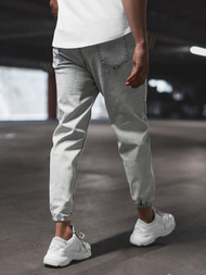 Spodnie jeansowe joggery męskie szare OZONEE DP/780Z