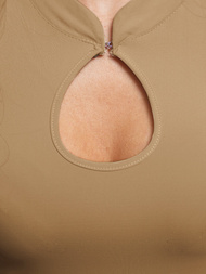 Damskie body ciemno-beżowe OZONEE O/LK-K12