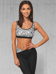 Жіночий спортивний костюм з двох частин Чорно-Бiлий OZONEE O/MS016Z