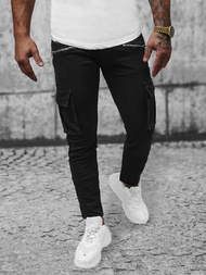 Spodnie jeansowe męskie czarne OZONEE NB/MP0123N