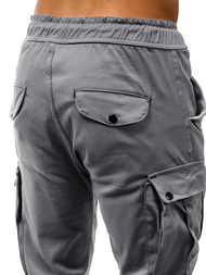 Spodnie męskie chino joggery szare OZONEE A/1005