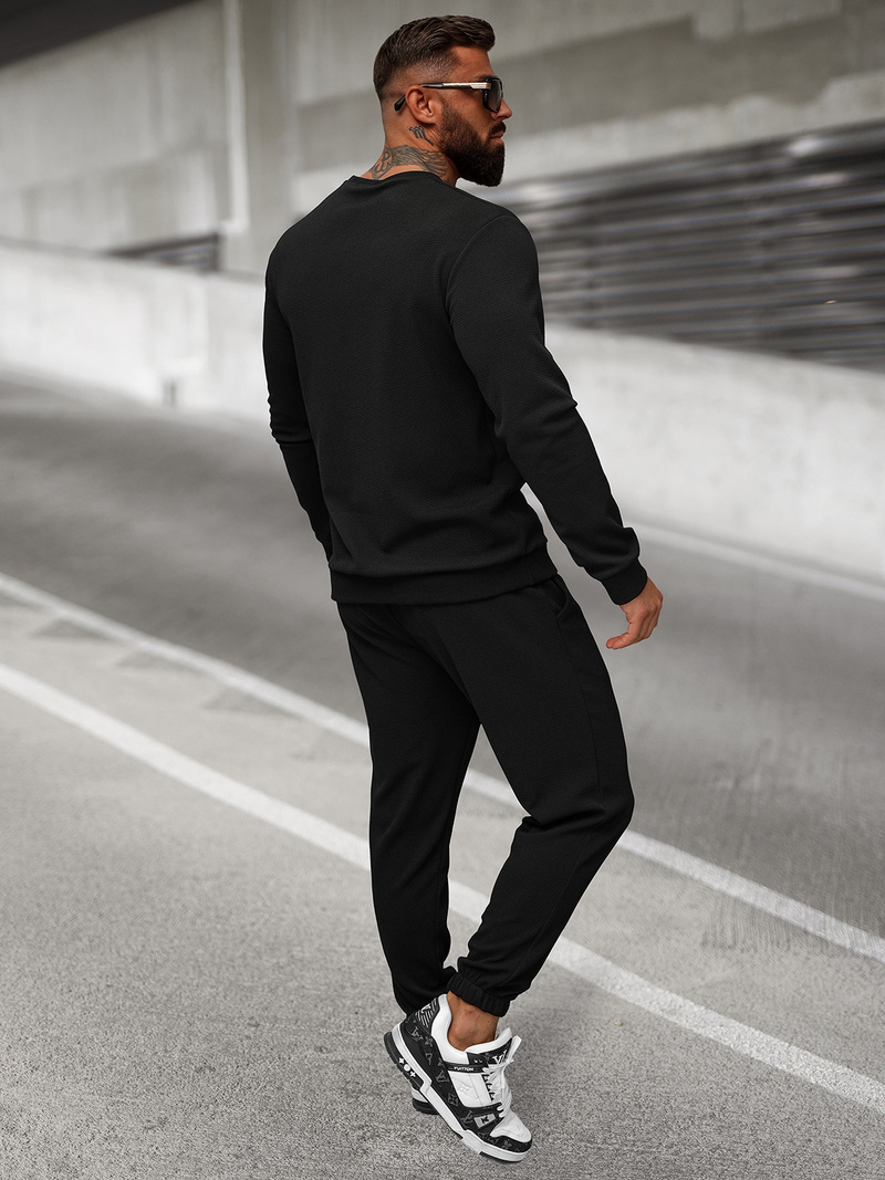 Spodnie dresowe męskie czarne OZONEE O/D9125Z