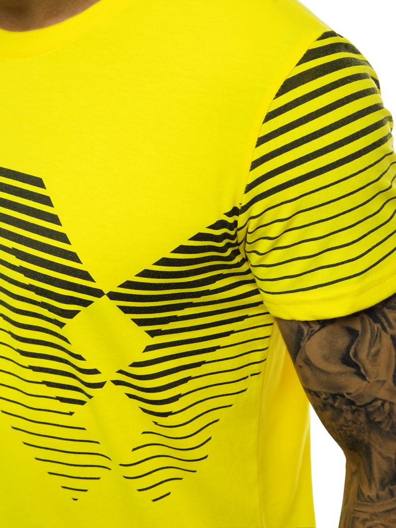 T-Shirt męski żółty OZONEE JS/KS2058