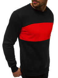 Bluza męska czarno-czerwona OZONEE JS/2010