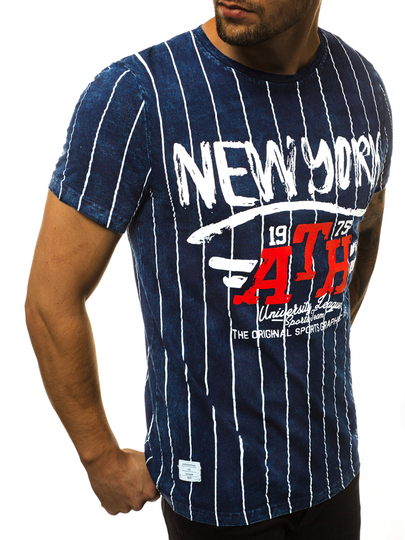 T-Shirt męski granatowy OZONEE HFM/017