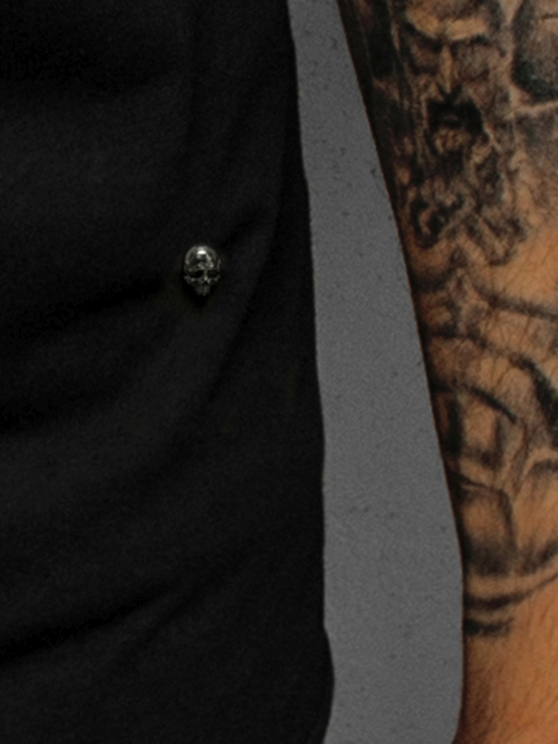 T-Shirt męski czarny OZONEE NB/3005