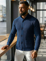 Sweter męski granatowy OZONEE NB/MM6020/6Z