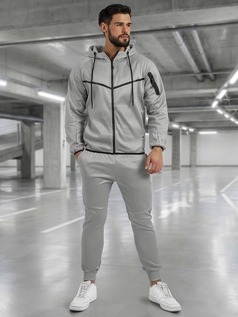 Komplet dresowy męski szary OZONEE JS/8C1966/2