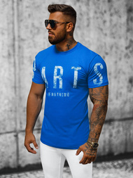 T-shirt męski niebieski OZONEE O/1180Z