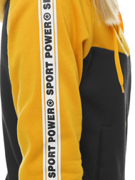 Bluza rozpinana damska żółto-czarna OZONEE JS/KSW3003