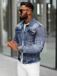 Чоловіча джинсова куртка cиня OZONEE NB/MJ529BS