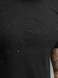 T-shirt męski slim fit czarny OZONEE O/QQ1390