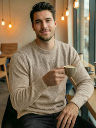 Светр чоловічій Бежевi OZONEE JS/59B3607/155