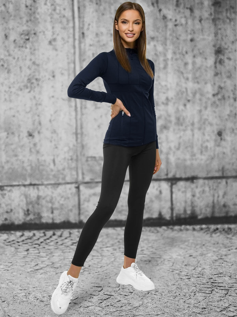 Bluza damska rozpinana granatowa OZONEE JS/HD151/4