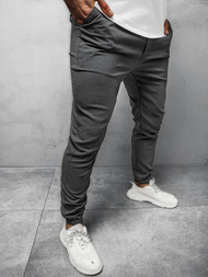 Spodnie męskie chino jogger materiałowe ciemno-szare OZONEE DJ/5539