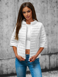 Kurtka damska pikowana biała OZONEE O/H891